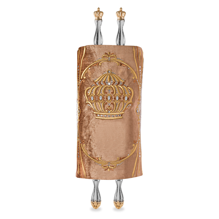 Velvet Torah Mantle - Style #1316 - Gold