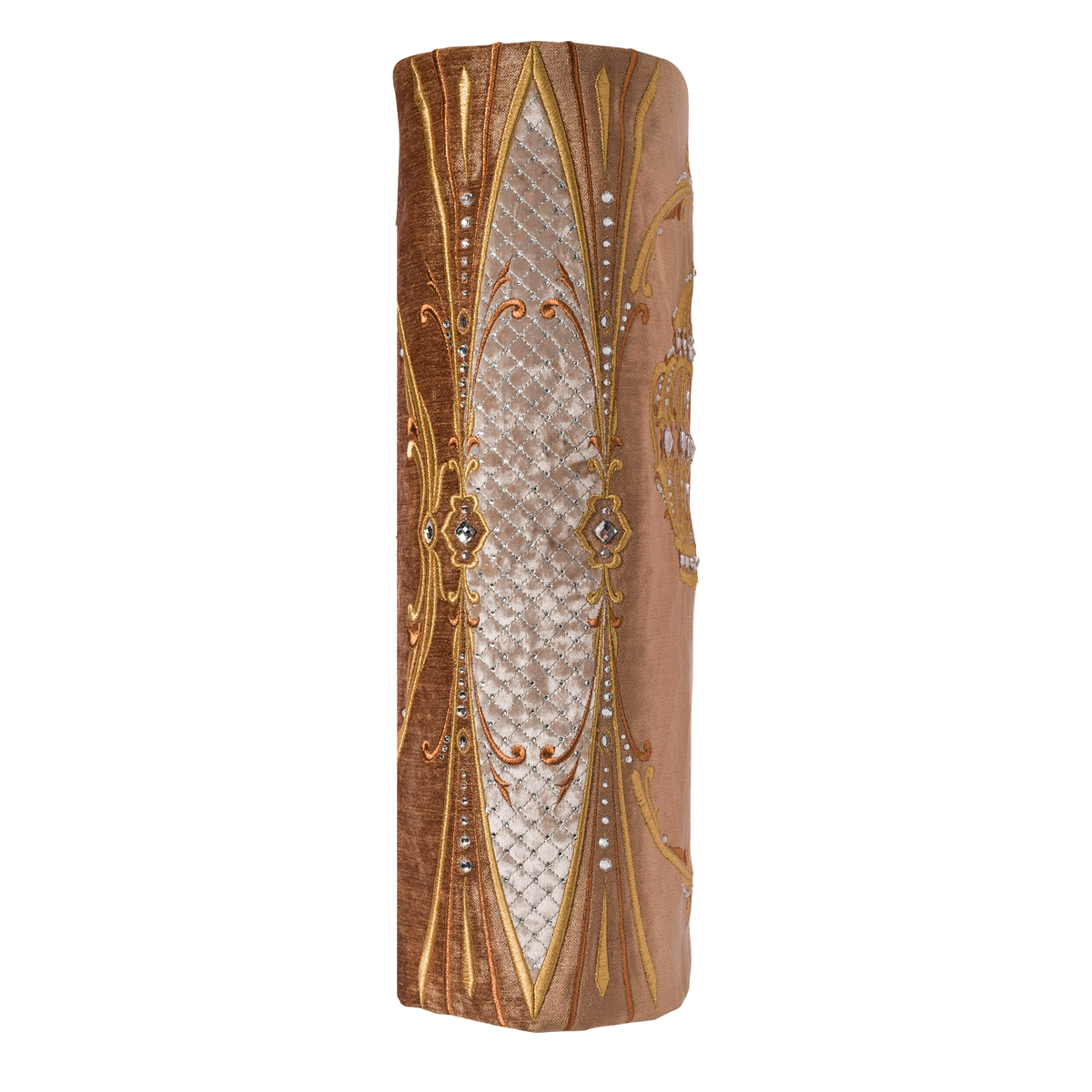 Velvet Torah Mantle, style 1316, Gold — side view