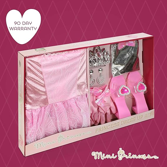 Mini Princess Dress-Up Set for Girls - 9-Piece Pink Pretend Play Set — product view, view 5 | Judaica Square Lakewood