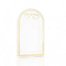 Waterdale clear arched tzedakah box with gold border and magnetic photo frame