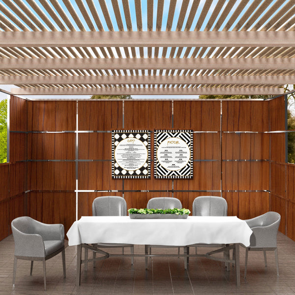 2-Piece Onyx Sukkah Decoration Set — lucite | Judaica Square Lakewood