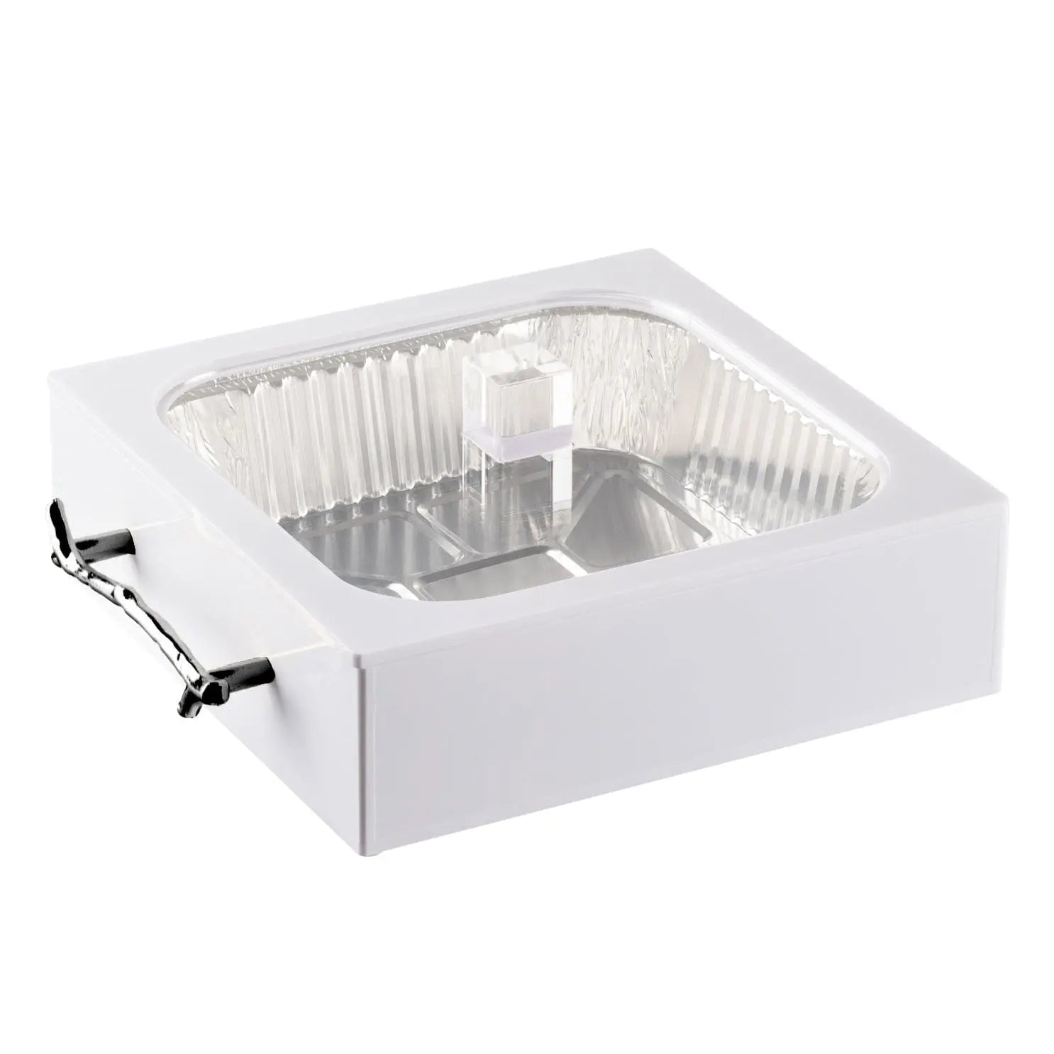 8x8 Pan Holder — styled in-room | Judaica Square Lakewood