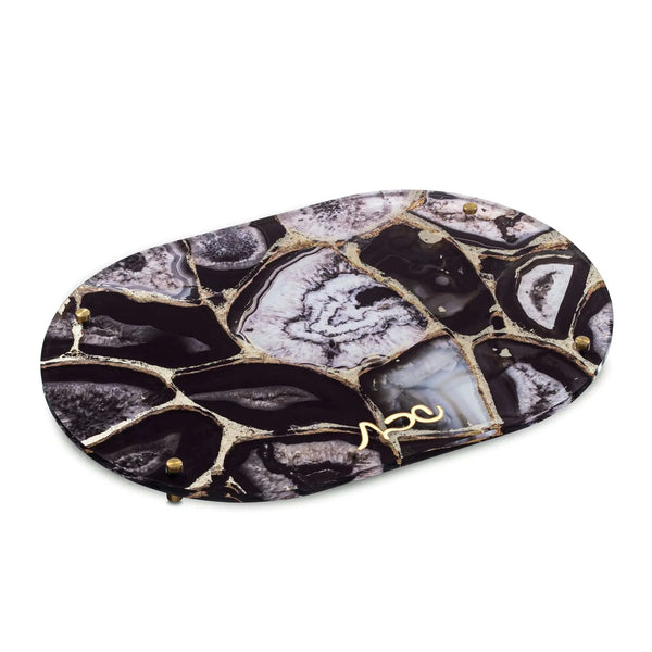 Agate Hadlokas Neiros Tray — hero shot | Judaica Square Lakewood