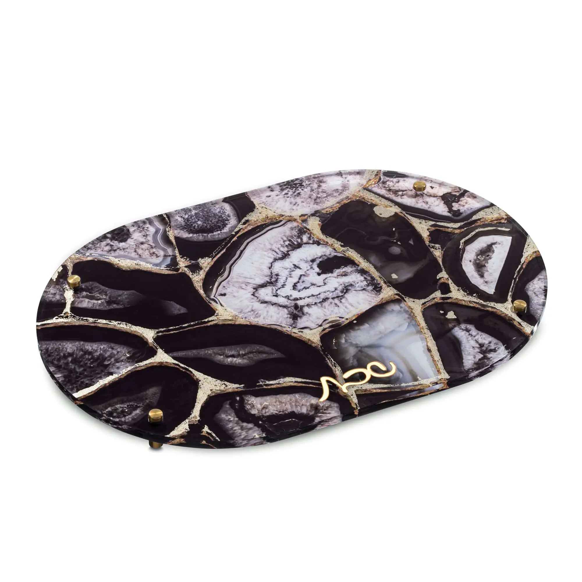 Agate Hadlokas Neiros Tray — hero shot | Judaica Square Lakewood