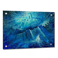 Alex Levin Energy of Jerusalem Painting: Vibrant, Textured Holy City Artwork
