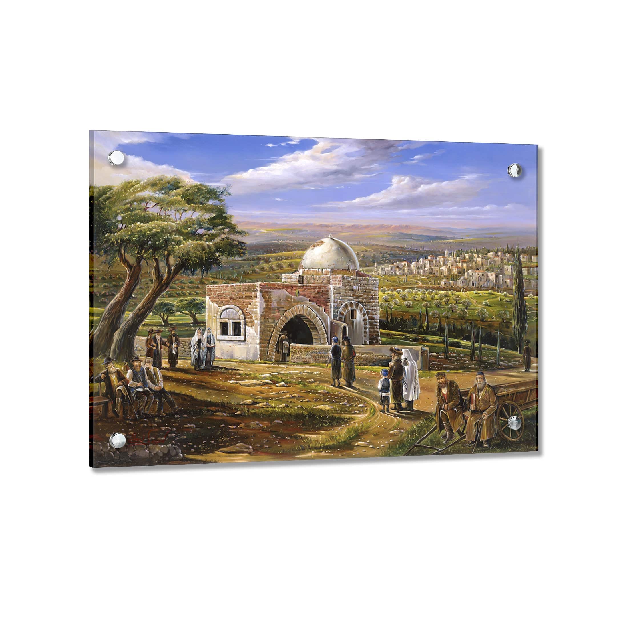 Alex Levin Kever Rochel Painting: Serene Holy Land Art for Home