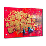Alex Levin Kosel in Red Horizontal Painting