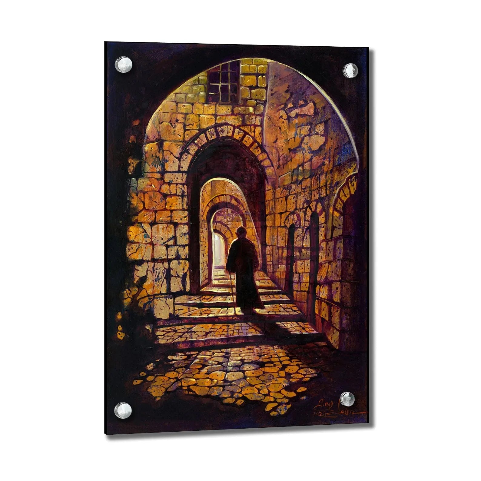 Alex Levin Shadow of Yerushalayim Painting | Judaica Square Lakewood