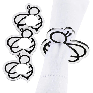 Bee Napkin Rings — lucite
