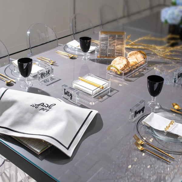 Black & Gold Tablescape | Judaica Square Lakewood