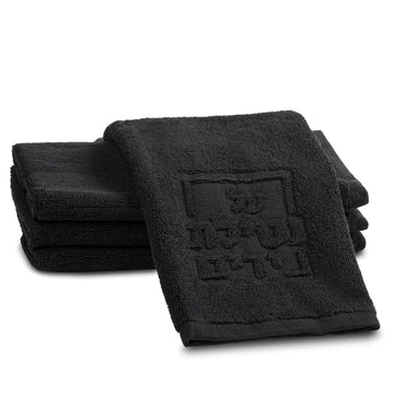 Black Netilas Yadayim Embossed Finger Towel — Finger Towel