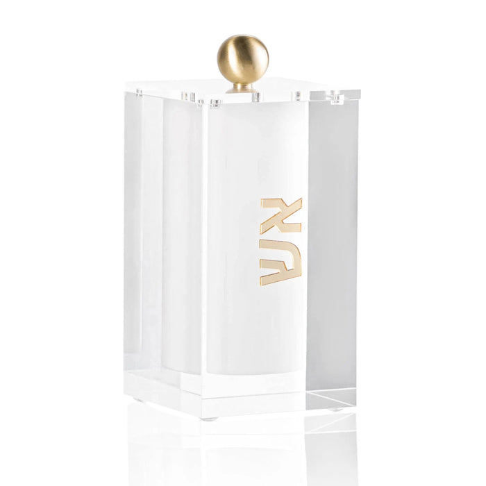 Block Match Jar — lucite Match Holder | Judaica Square Lakewood