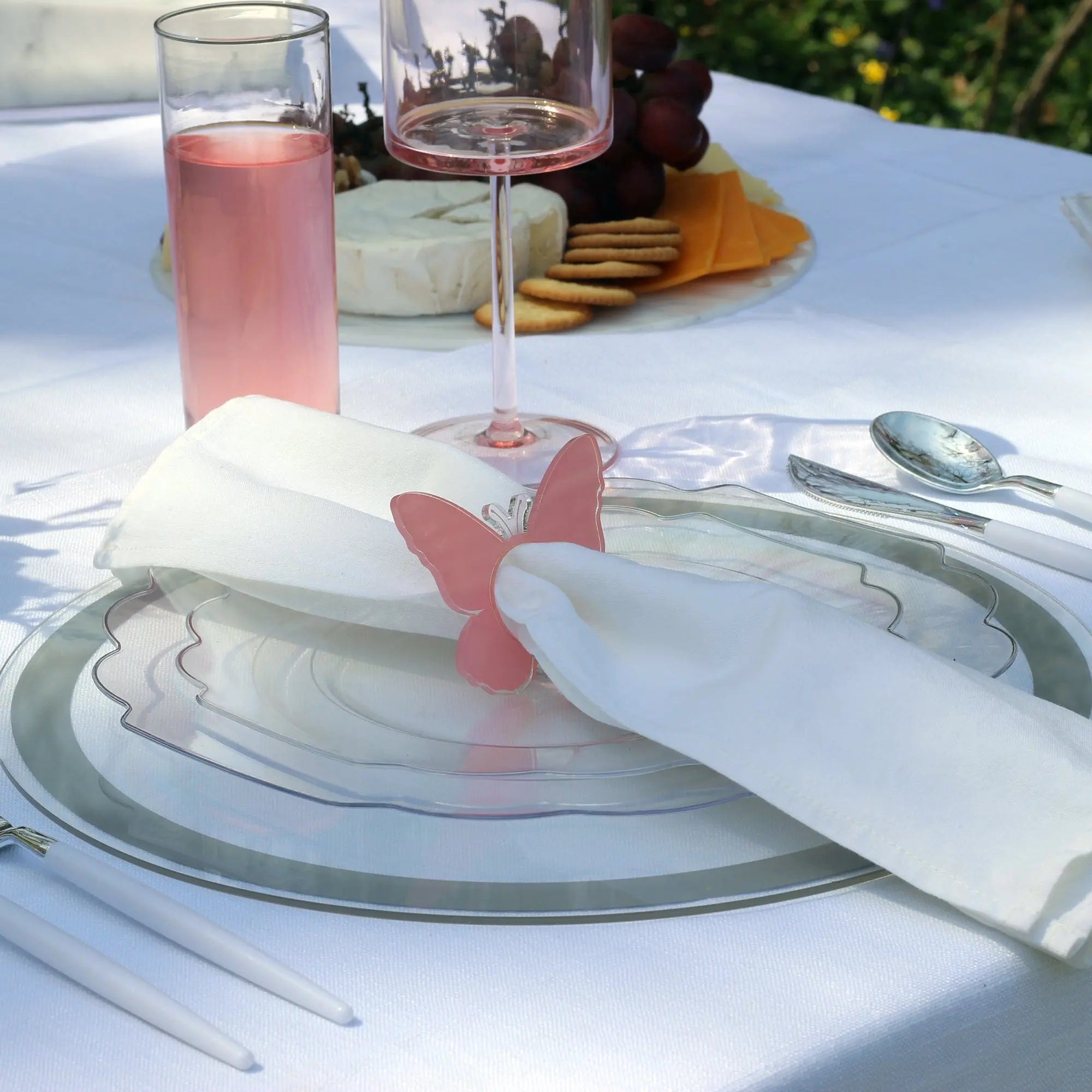 Blush & Silver Spring Tablescape | Judaica Square Lakewood