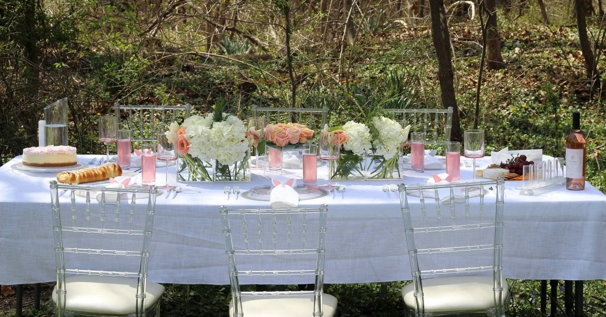 Blush & Silver Spring Tablescape | Judaica Square Lakewood