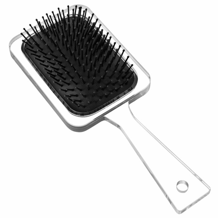 Brush with Mirror — clear Lucite hairbrush with mirrored back, teen accessory | Judaica Square Lakewood