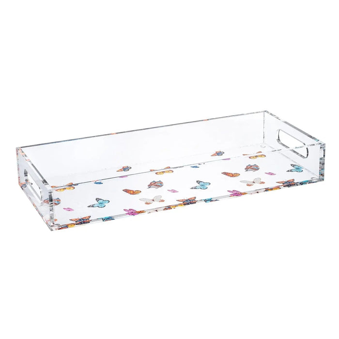 Butterfly Bread / Towel Tray — lucite | Judaica Square Lakewood
