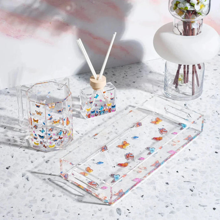 Butterfly Netilas Yadayim Set — lucite Washing Cup | Judaica Square Lakewood