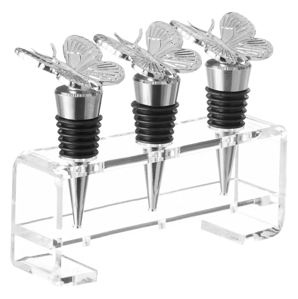 Butterfly Wine Stopper Set — styled in-room | Judaica Square Lakewood