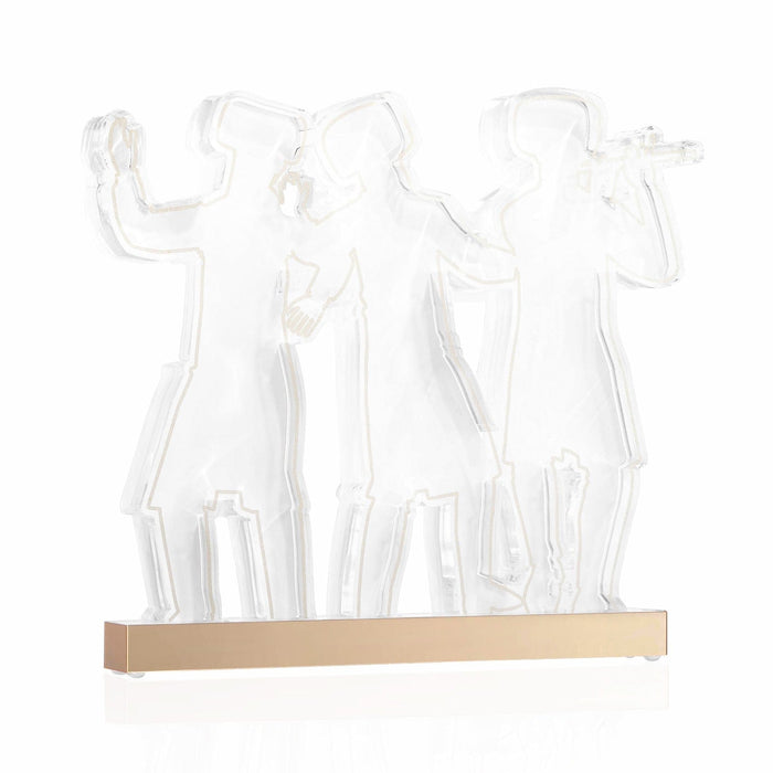 Chassidim Dancing Sculpture — lucite | Judaica Square Lakewood
