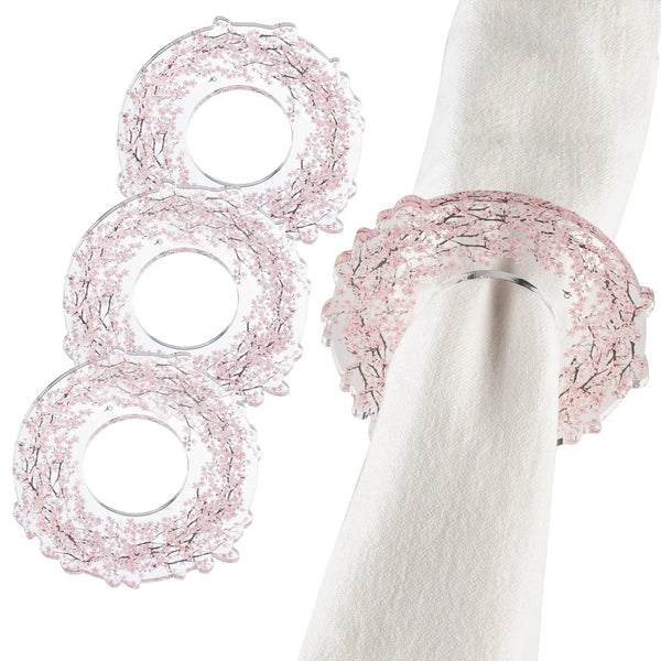 Cherry Blossom Napkin Rings | Judaica Square Lakewood