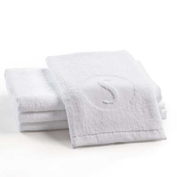 Circle Initial Embossed Finger Towel | Judaica Square Lakewood