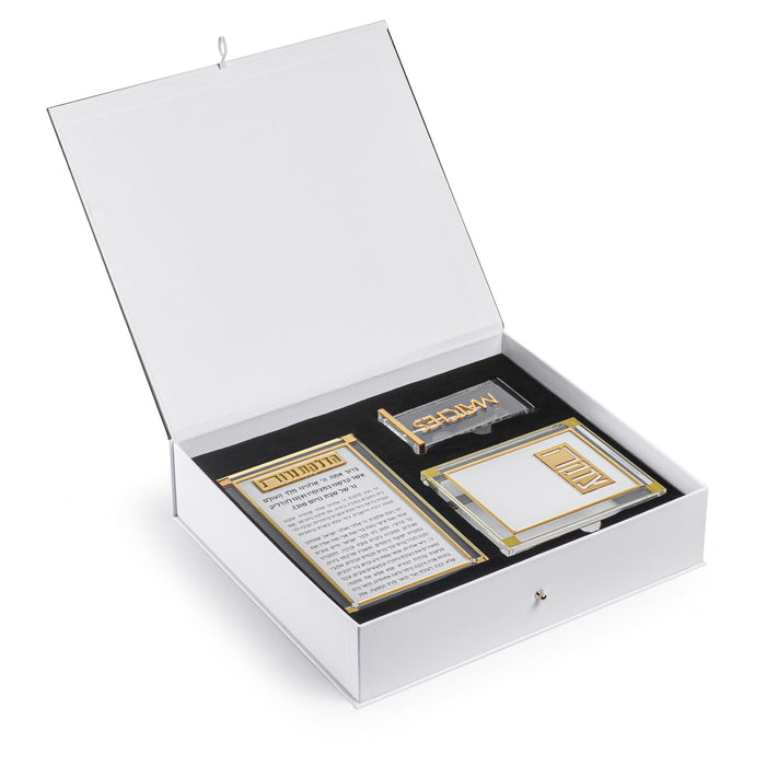 Classic 2.0 Hadlokas Neiros Gift Box — lucite Candle Lighting | Judaica Square Lakewood