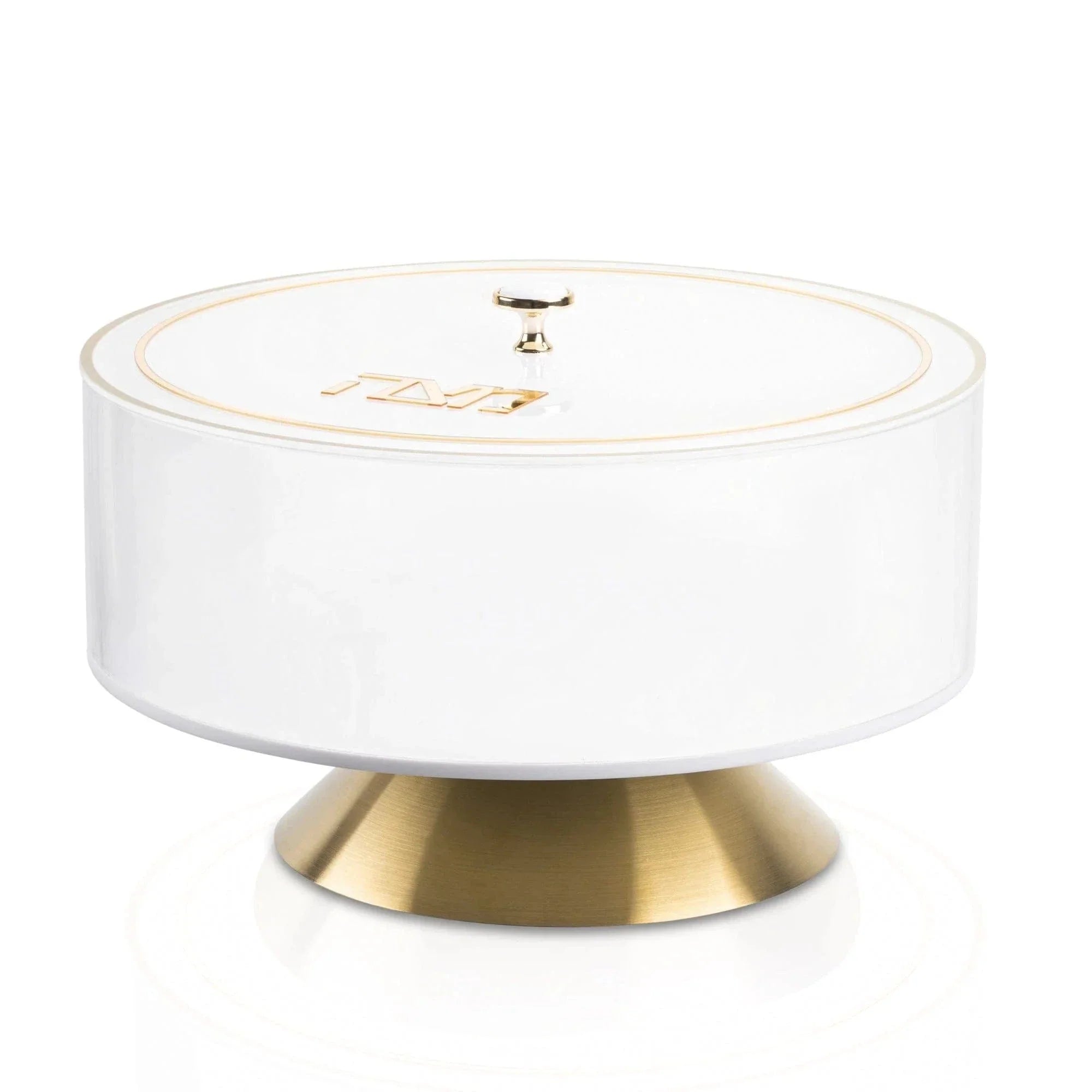 Classic 2.0 Seder Plate & Matzah Box Set — styled in-room | Judaica Square Lakewood