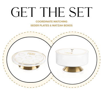 Classic 2.0 Seder Plate & Matzah Box Set — lucite