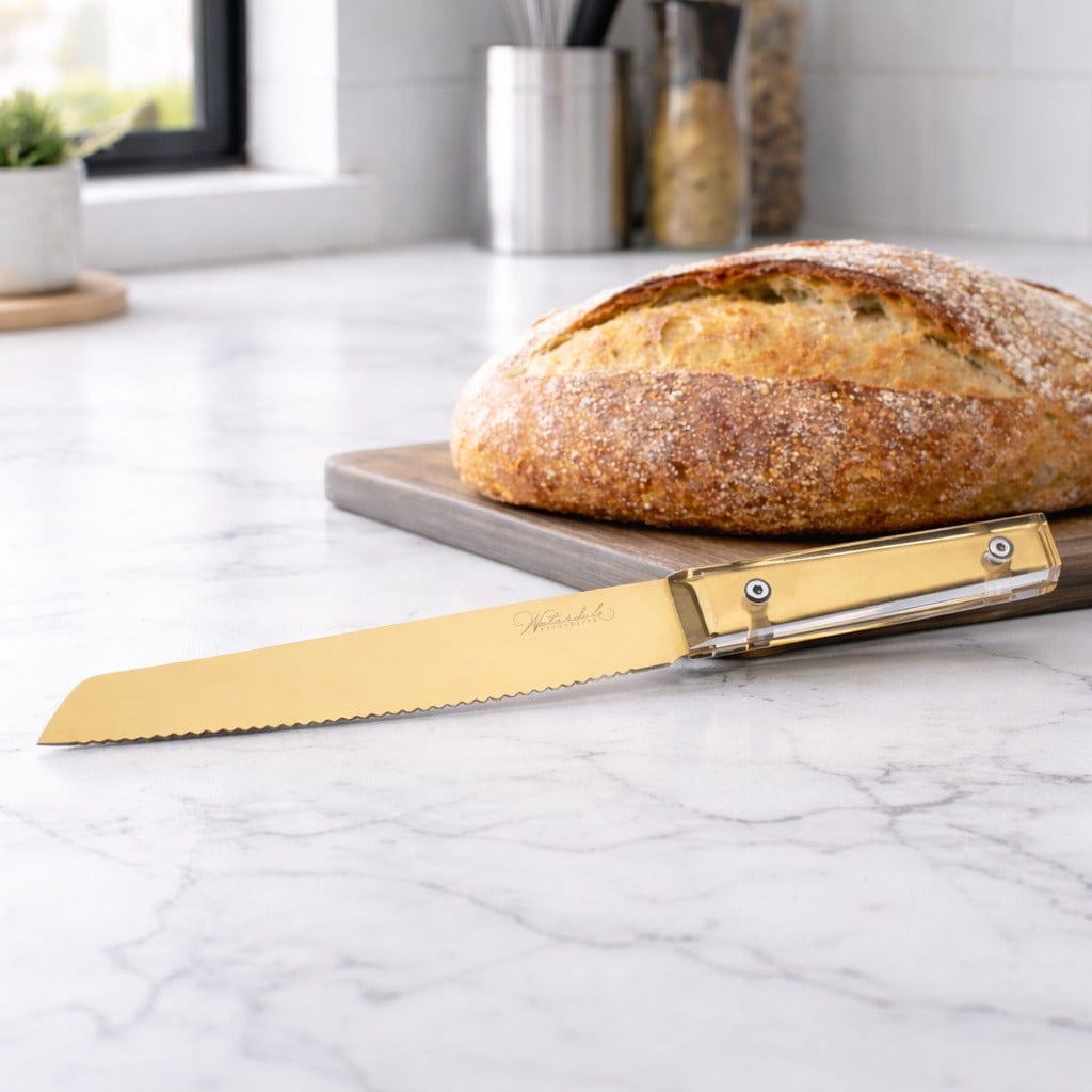 Classic Bread Knife — styled in-room | Judaica Square Lakewood