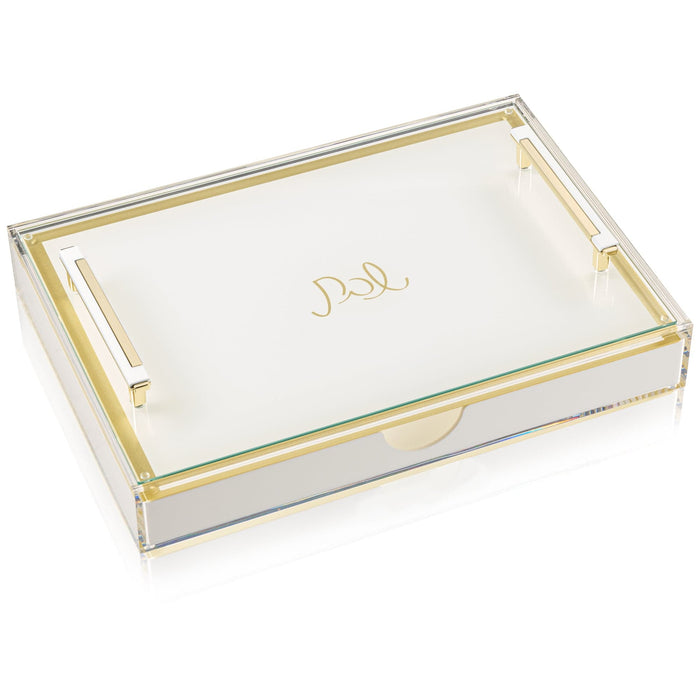 Classic Challah Board with Drawer — lucite Tray | Judaica Square Lakewood