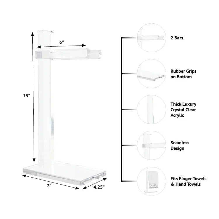 Classic Finger Towel Stand — side detail | Judaica Square Lakewood