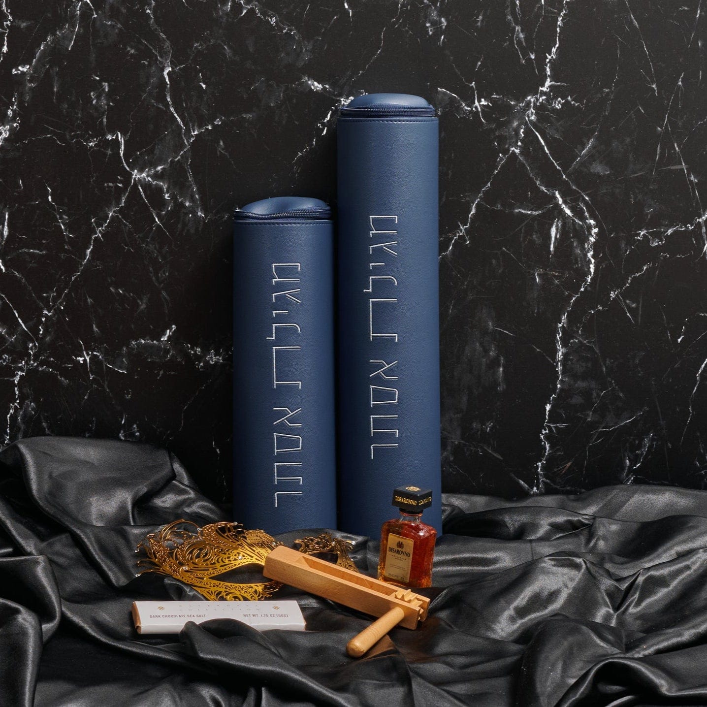 Classic Leather Megillah Case — detail view | Judaica Square Lakewood