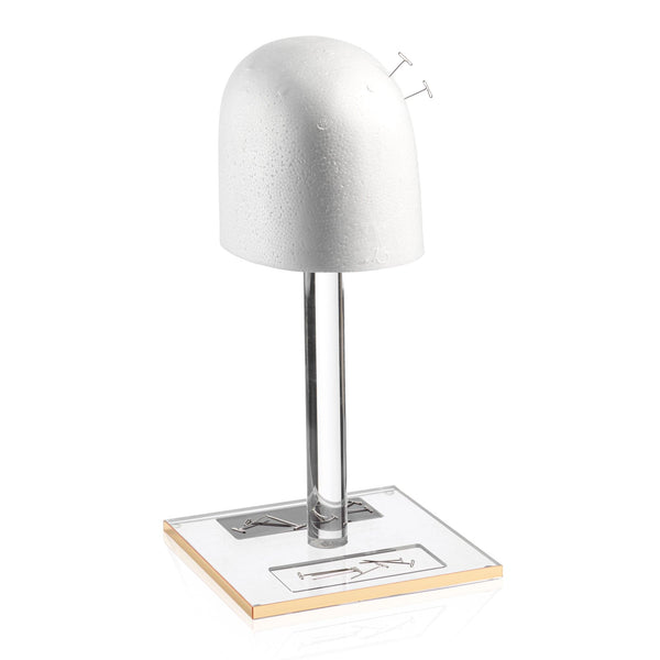 Classic Lucite Wig Head — hero shot | Judaica Square Lakewood