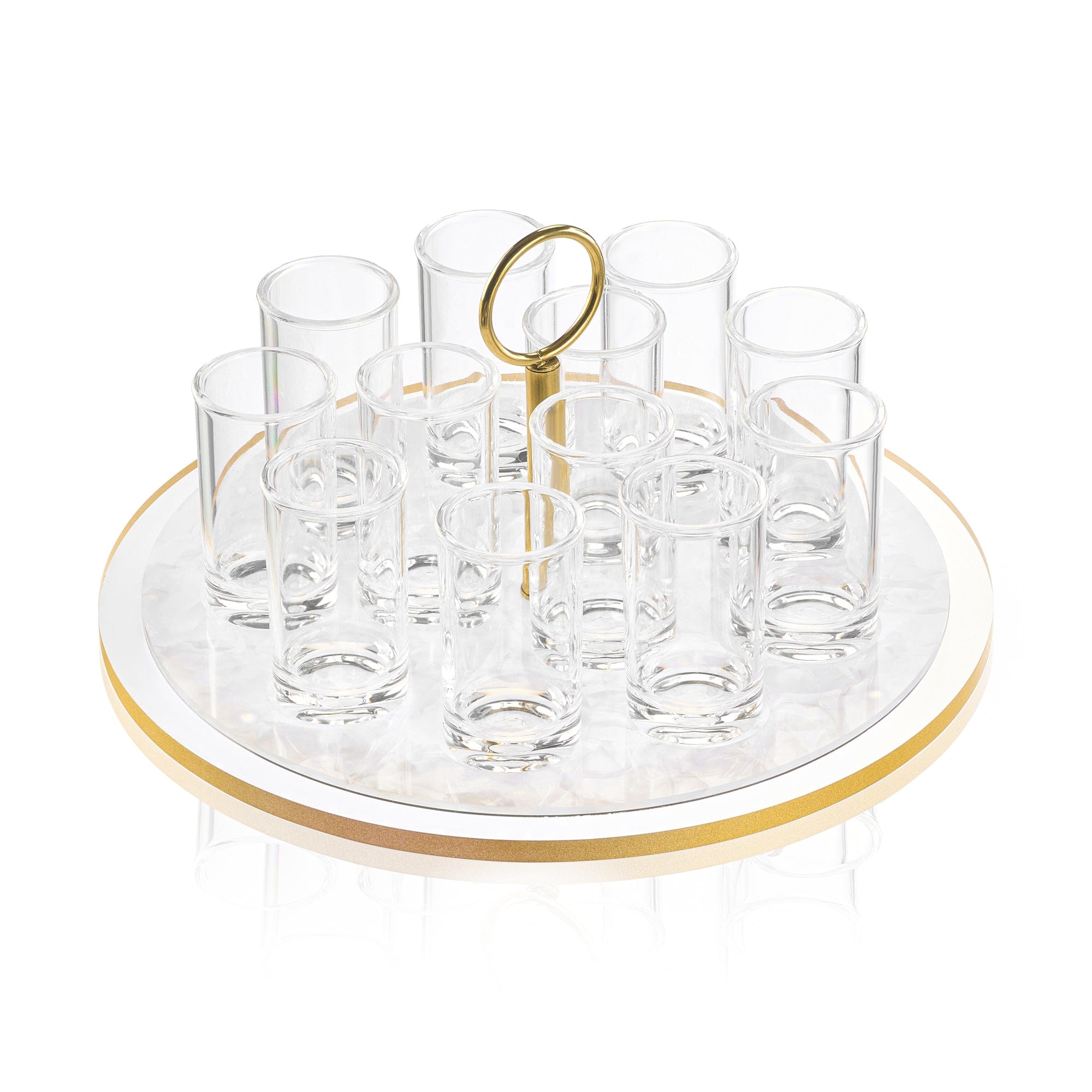 Classic Pearlstone Liquor Set — styled in-room | Judaica Square Lakewood