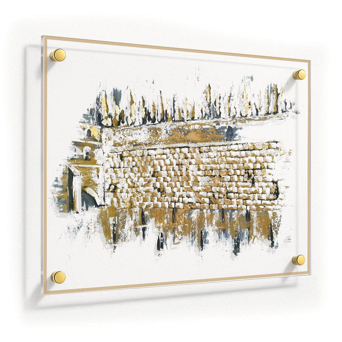 Clear Kosel at Winter Painting — lucite Wall Art | Judaica Square Lakewood