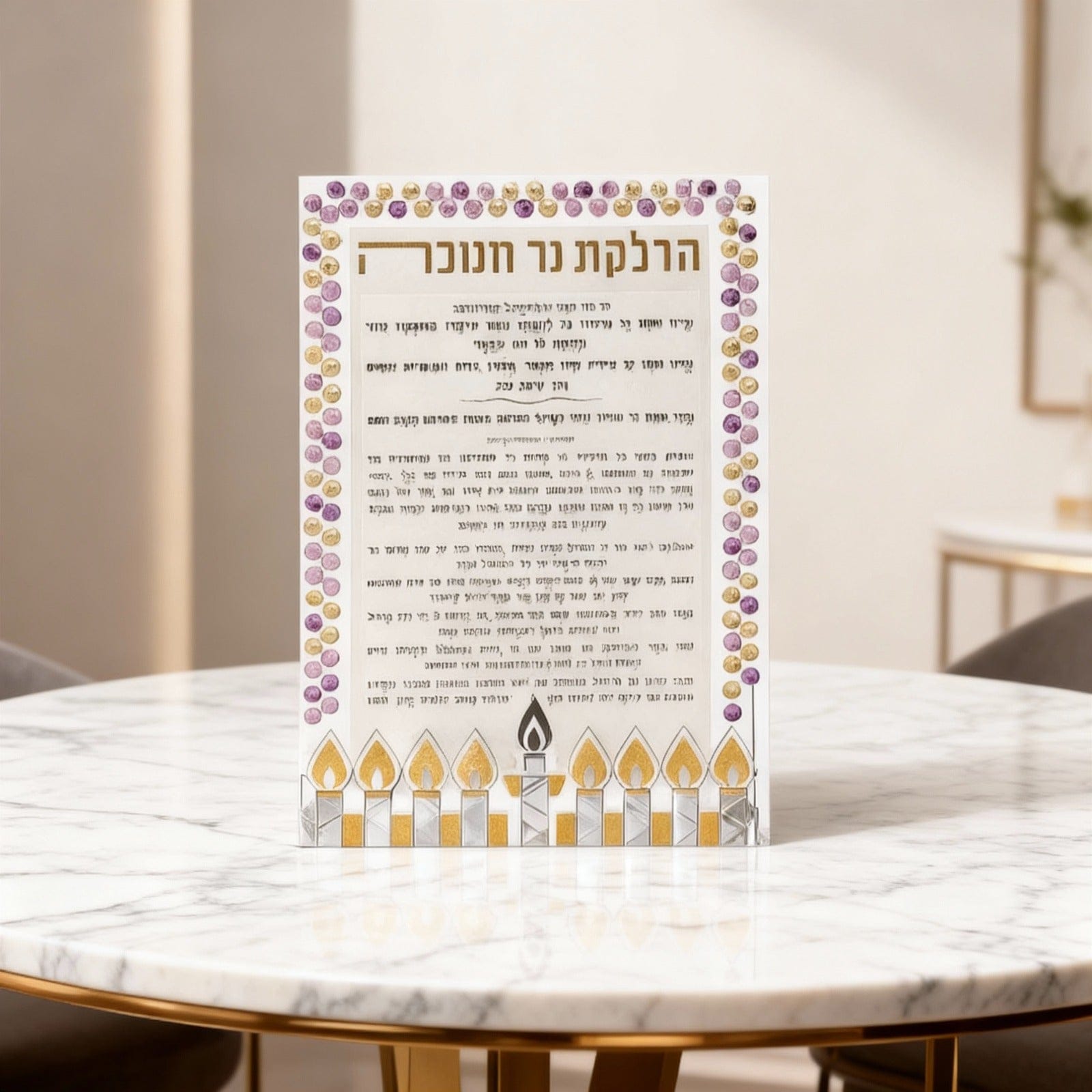 Color it Acrylic Beginner Chanukah Tabletop — detail view | Judaica Square Lakewood