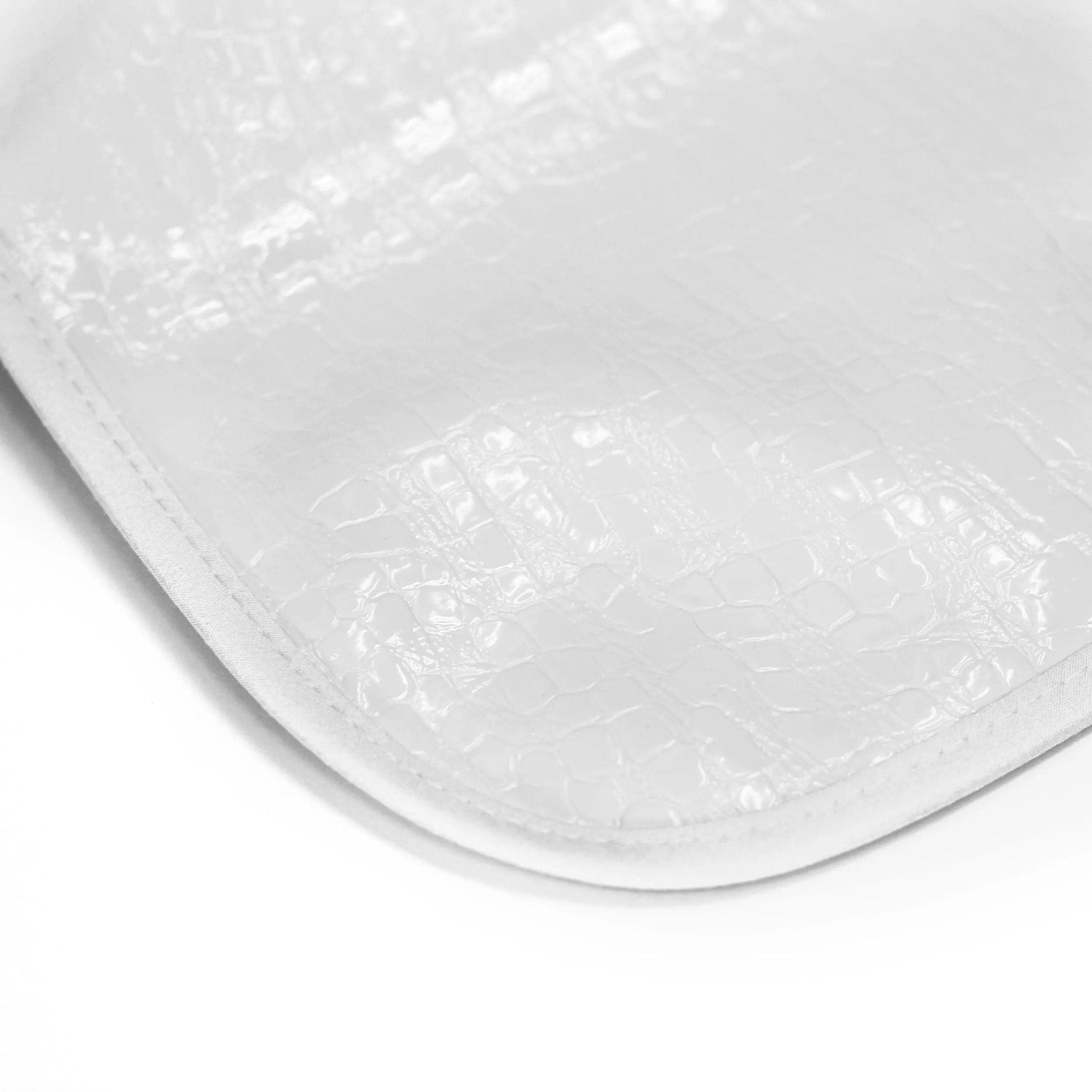 Crocodile Patent Leather Bib — Leather Baby Bib (view 8) | Judaica Square Lakewood
