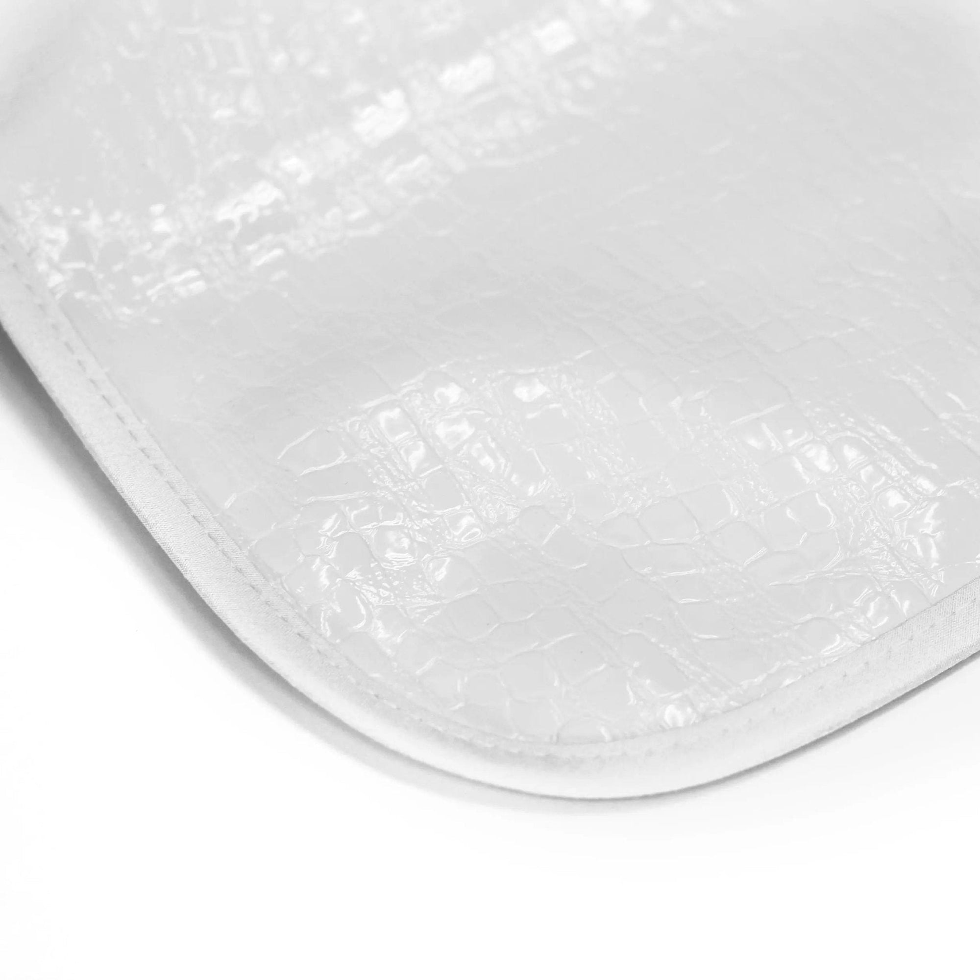 Crocodile Patent Leather Bib — Leather Baby Bib (view 8) | Judaica Square Lakewood