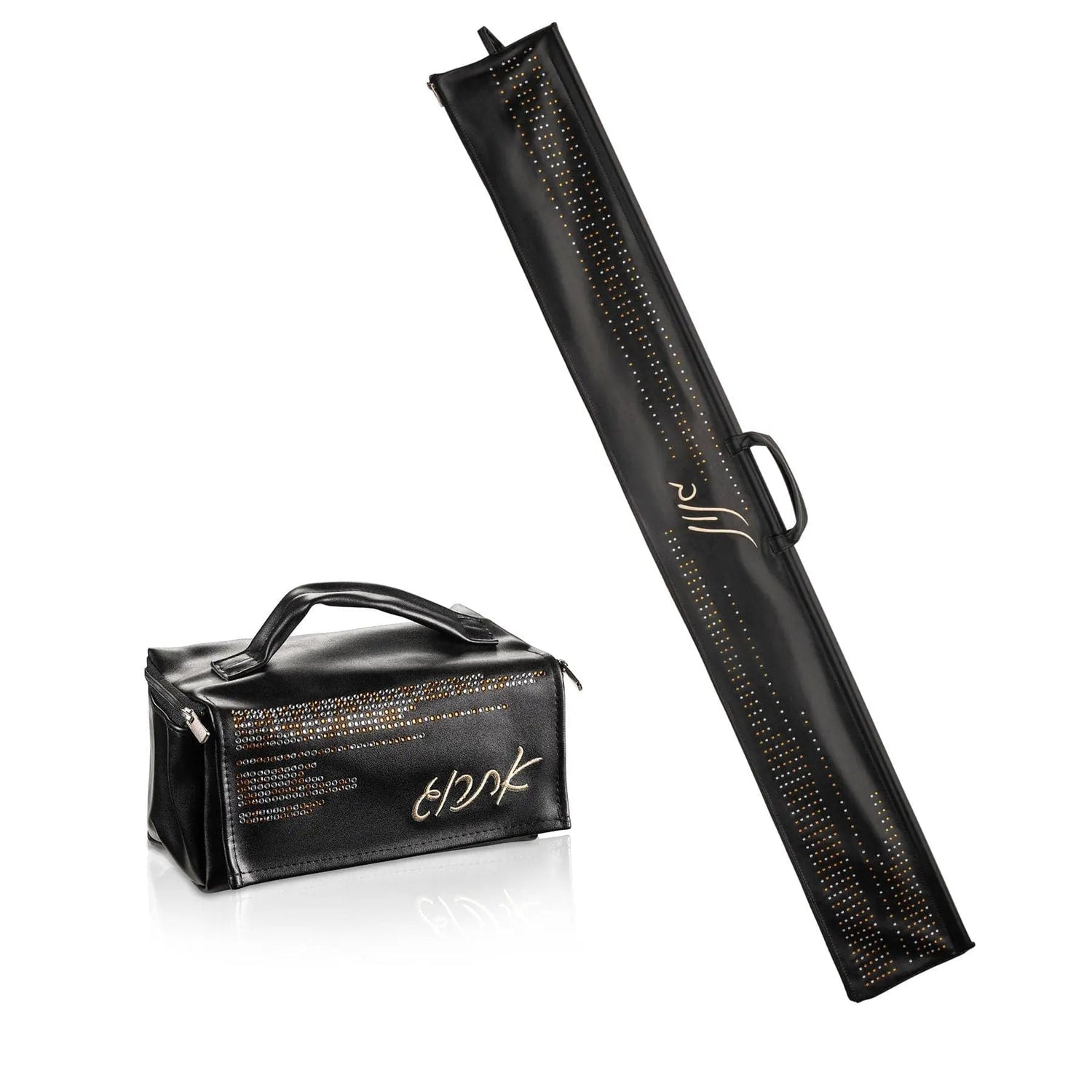 Crystal Leather Esrog Bag — detail view | Judaica Square Lakewood