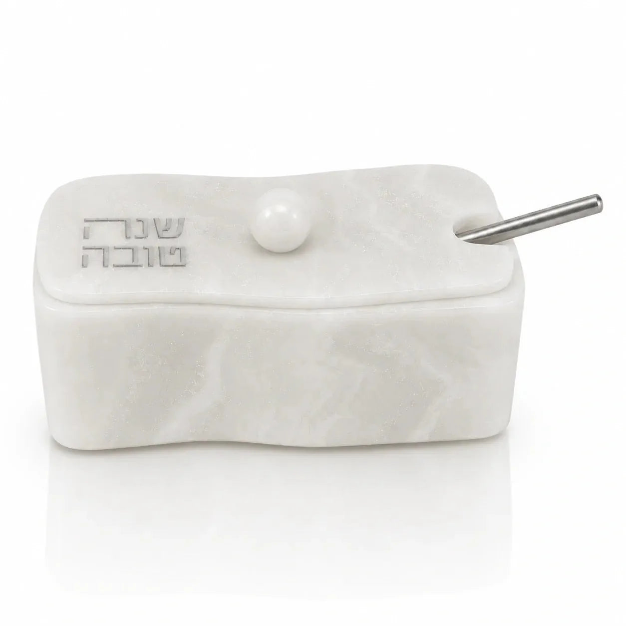 Curve Resin Honey Dish — Resin Honey Dish | Judaica Square Lakewood