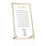 Custom Clear Lucite Hadlokas Neiros with Names
