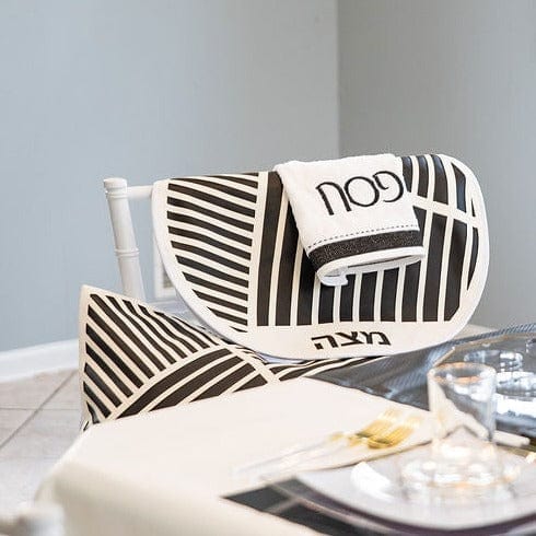 Diagonal Laser Cut Pesach Set — detail view | Judaica Square Lakewood
