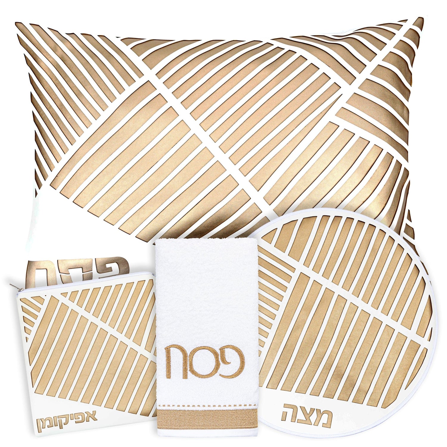 Diagonal Laser Cut Pesach Set — lifestyle shot | Judaica Square Lakewood