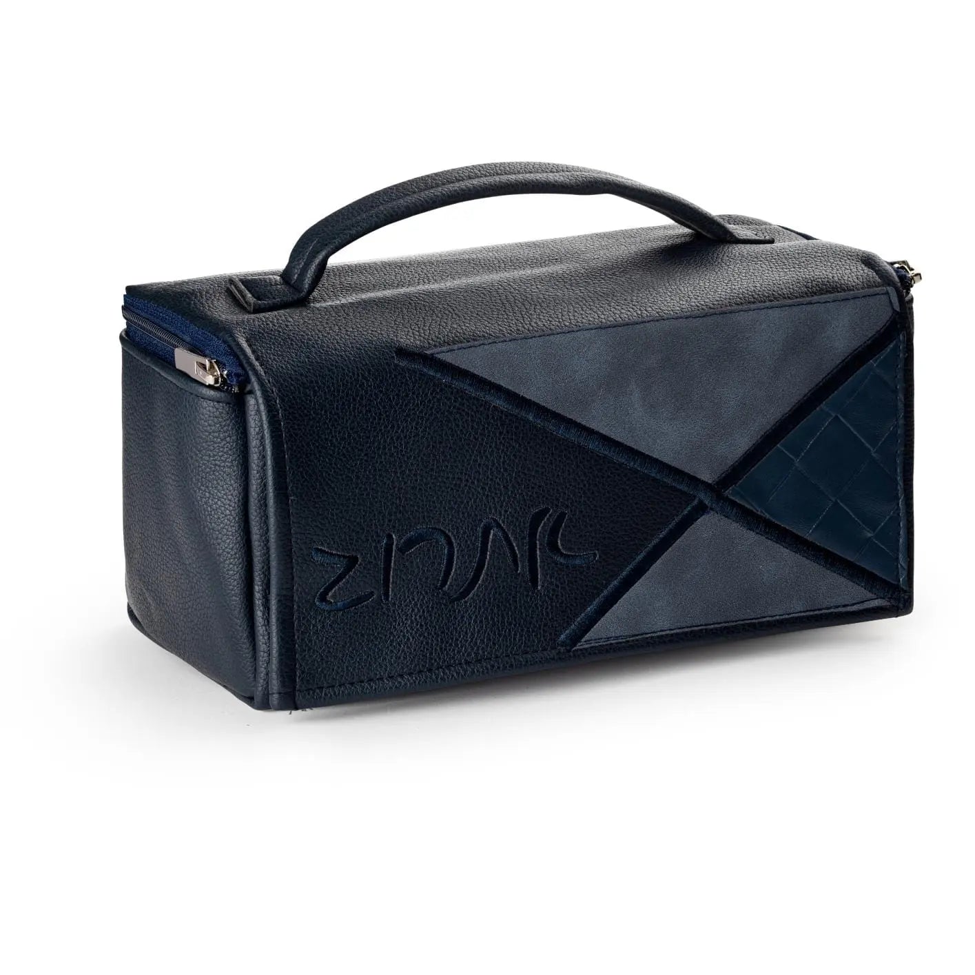 Diagonal Leather Esrog Bag — detail view | Judaica Square Lakewood