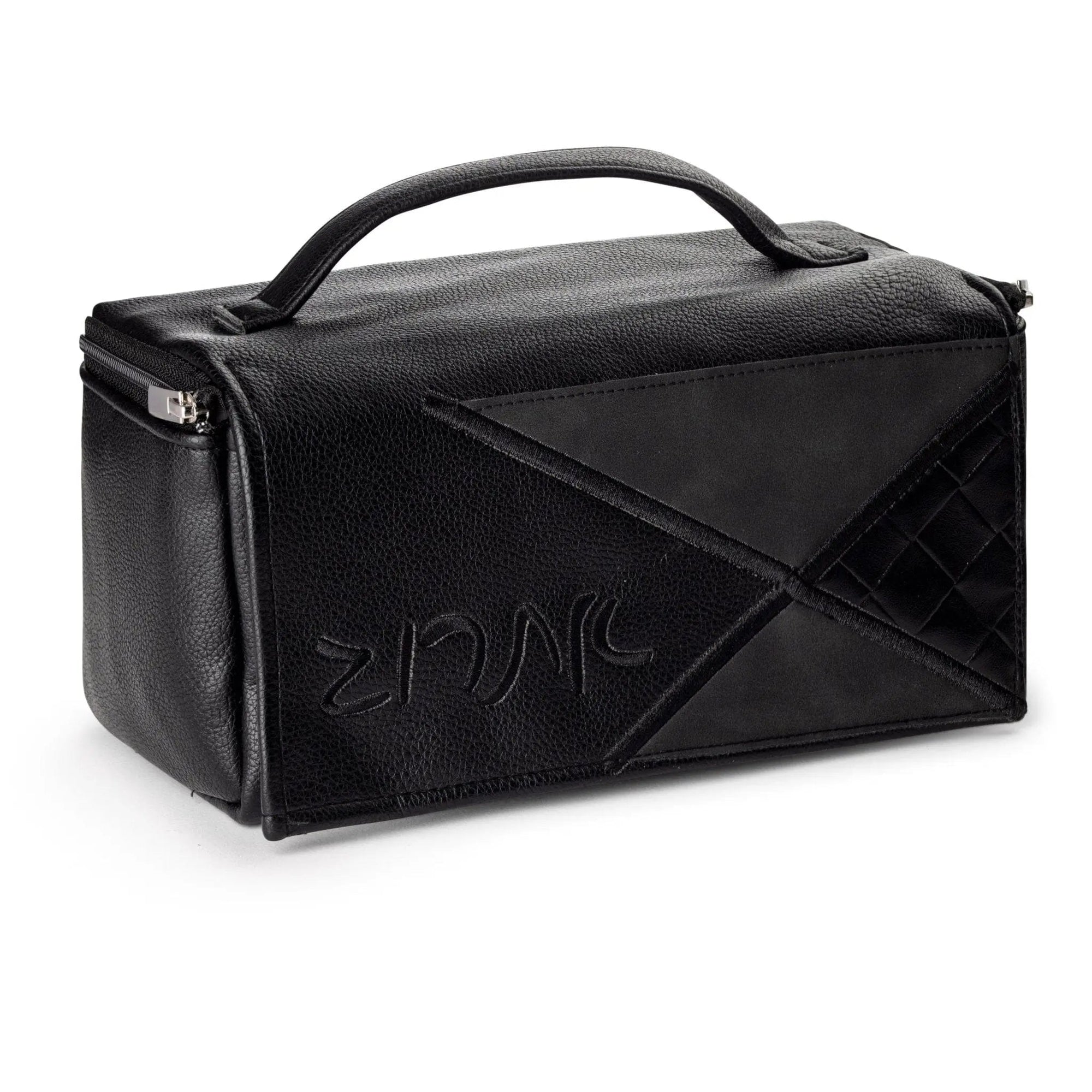 Diagonal Leather Esrog Bag — hero shot | Judaica Square Lakewood