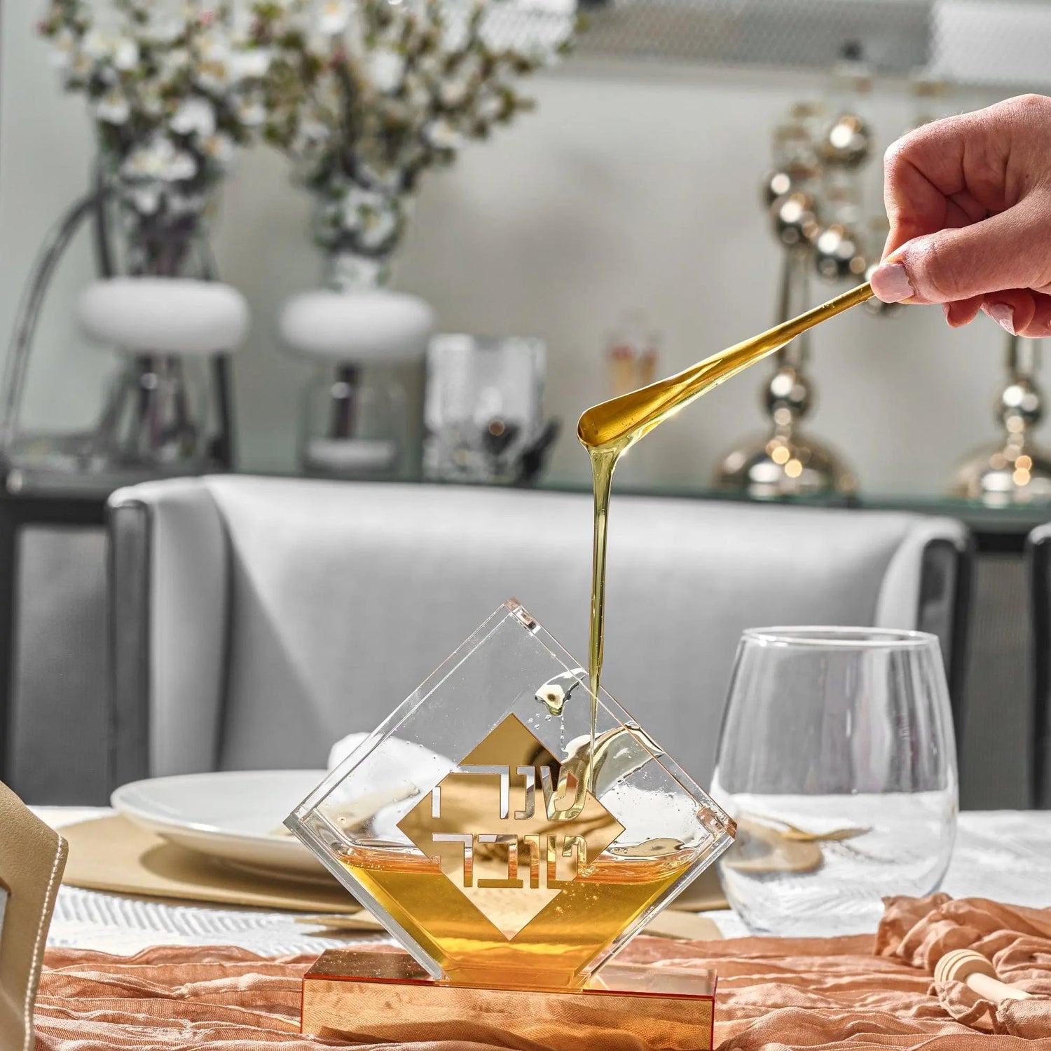 Diamond Honey Dish | Judaica Square Lakewood
