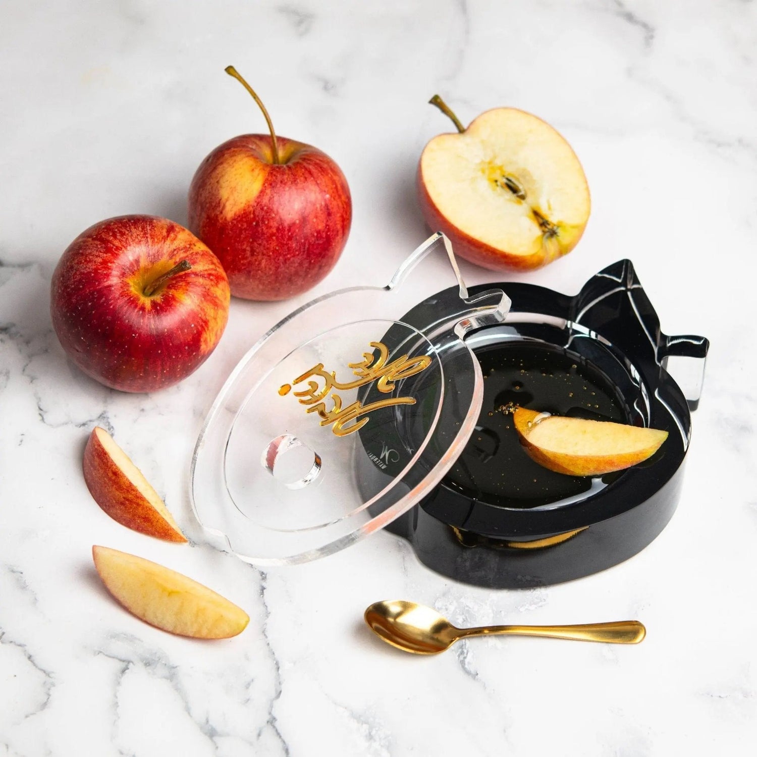 Die-Cut Apple Honey Dish | Judaica Square Lakewood