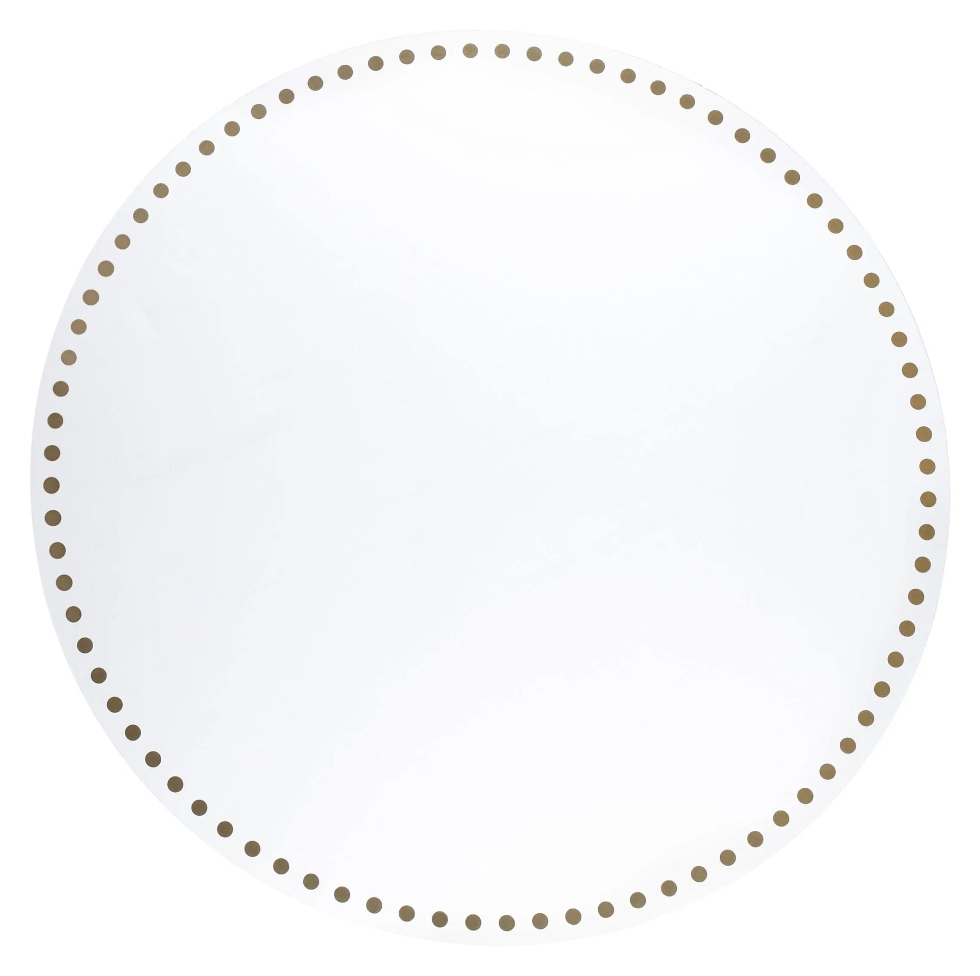 Dot Border Chargers — side detail | Judaica Square Lakewood