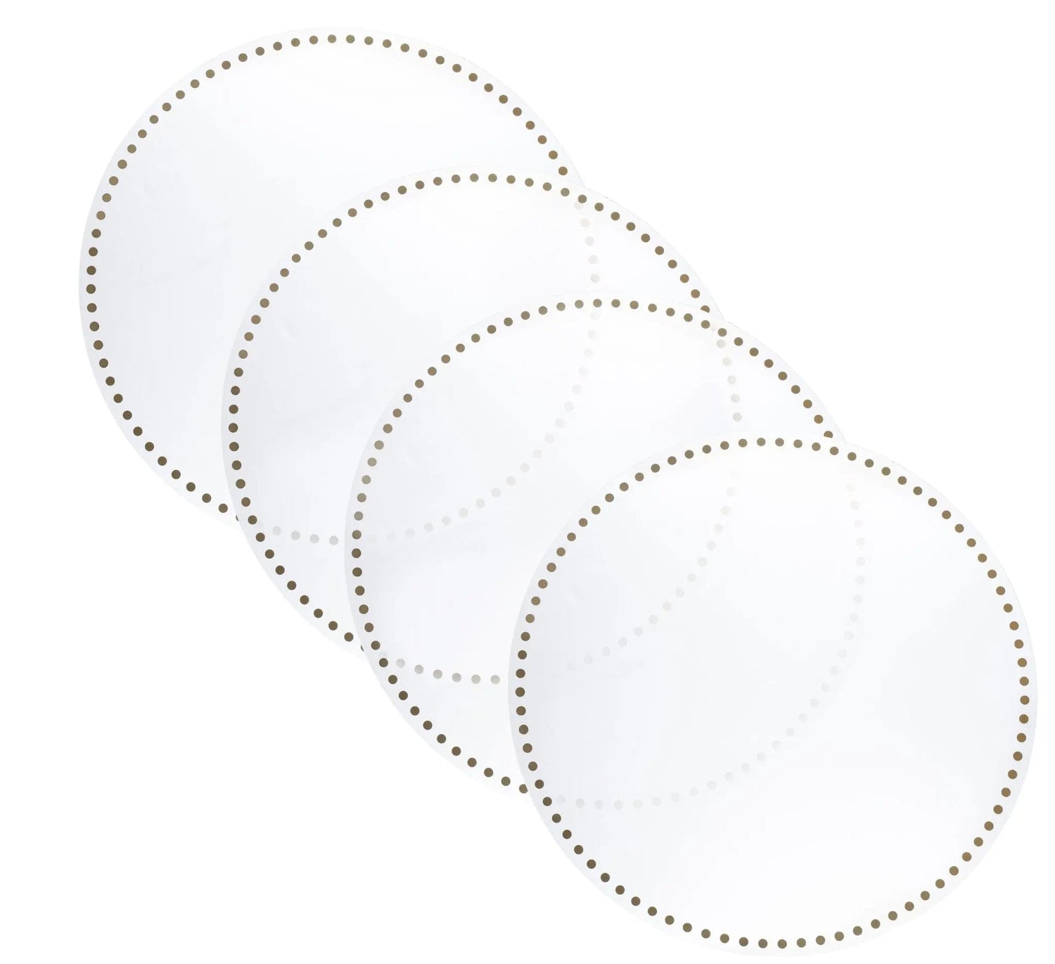 Dot Border Chargers — styled in-room | Judaica Square Lakewood