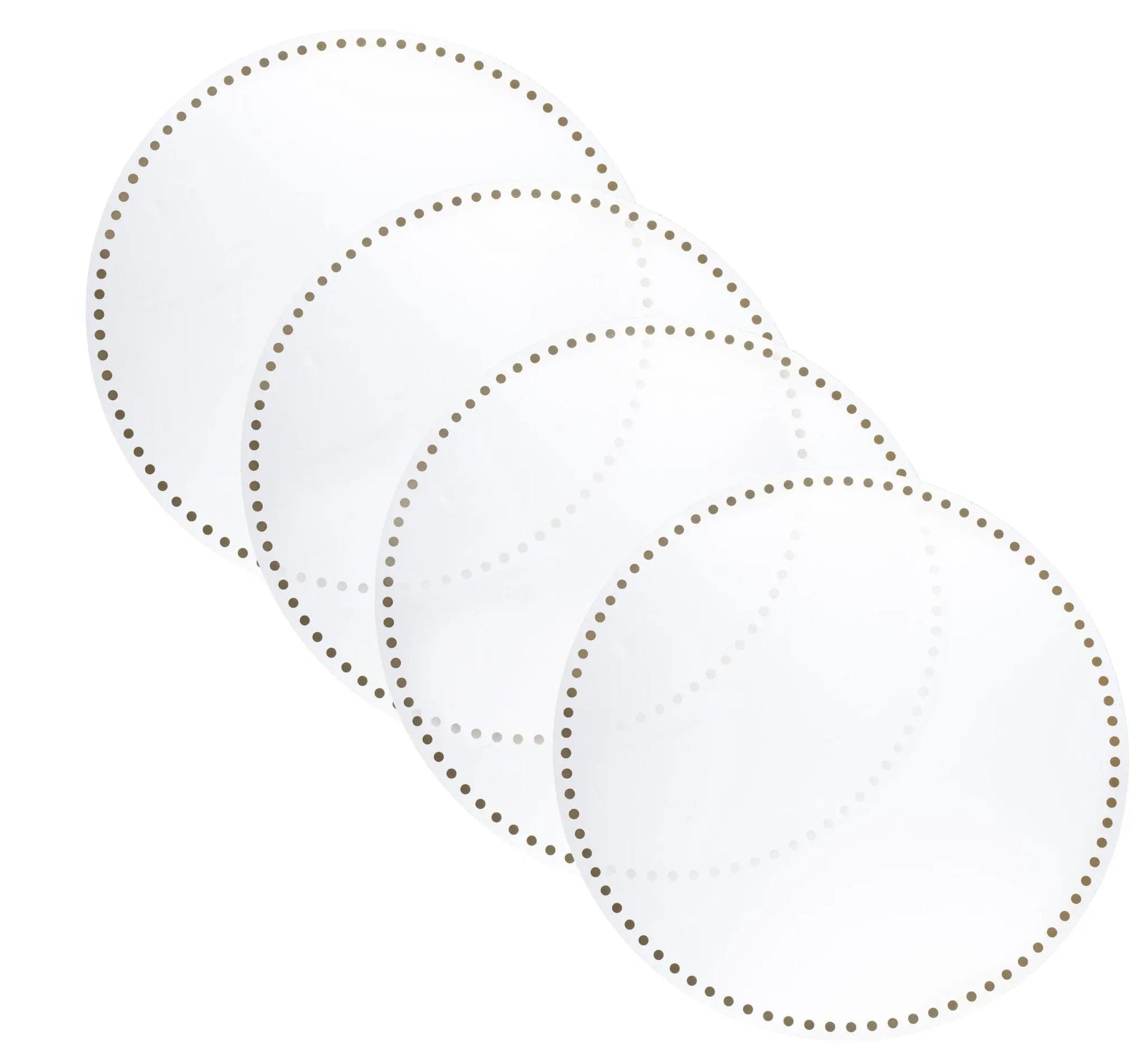 Dot Border Chargers — styled in-room | Judaica Square Lakewood